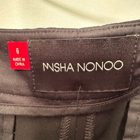 NEW Misha Nonoo Trouser Pants Black Viscose Cotton Size 6 28” Inseam - Picture 6 of 12